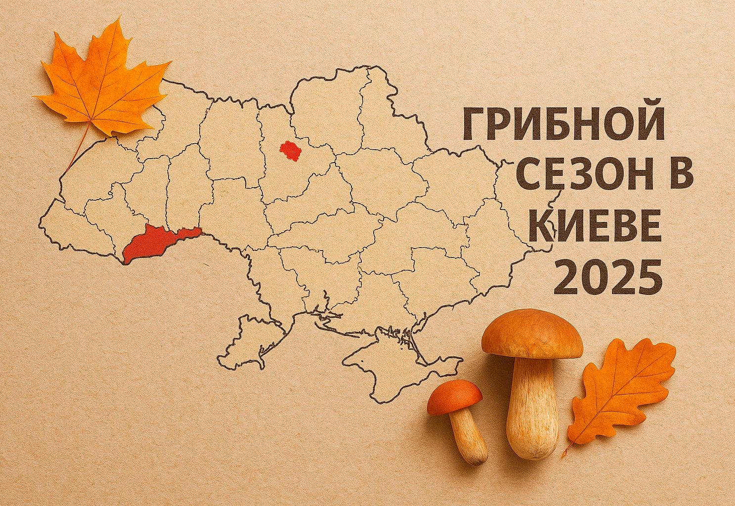 Грибные места в Киеве 2025: где искать и как собирать грибы осенью