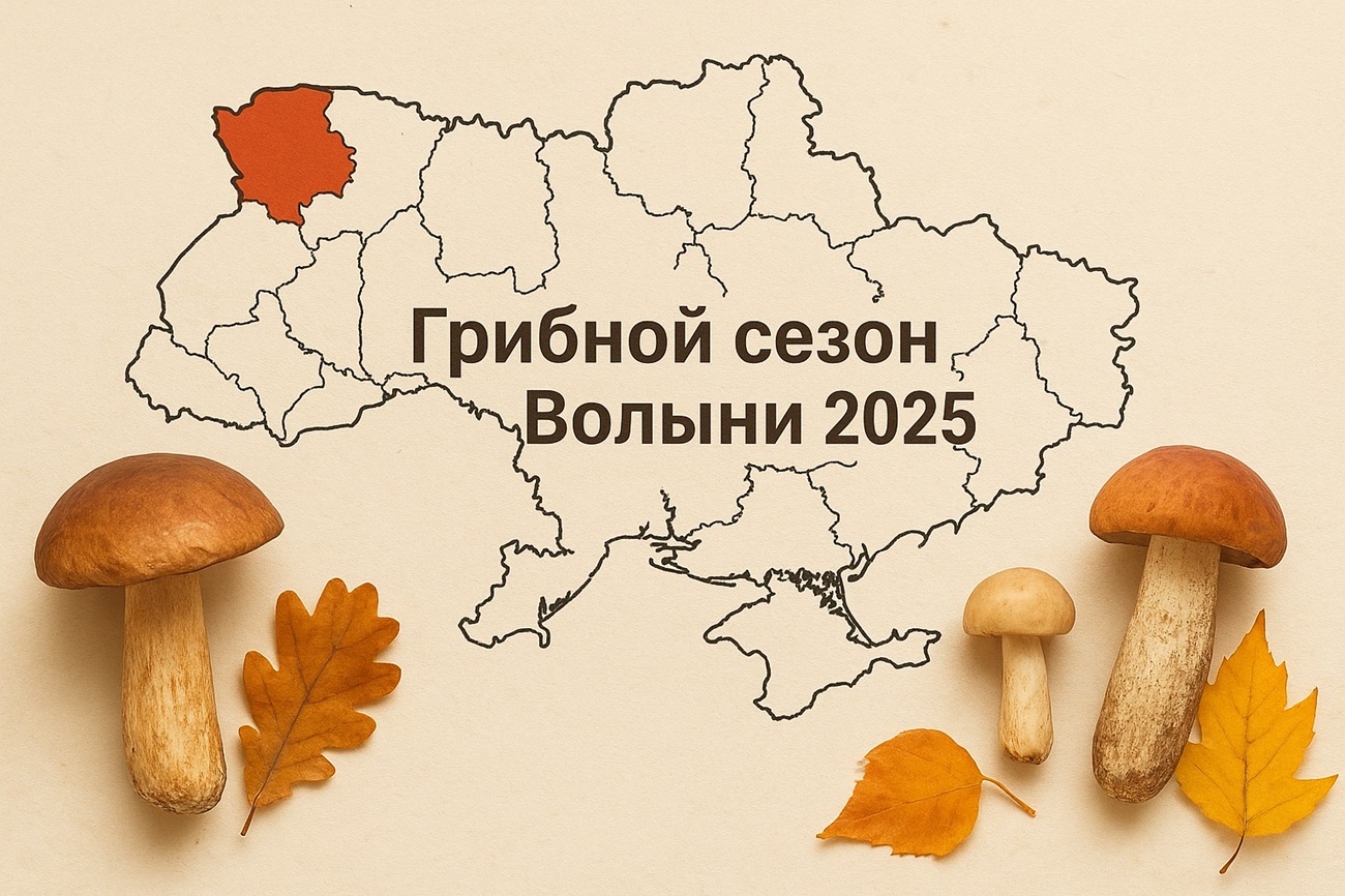 Грибные места на Волыни 2025: где искать и как собирать грибы осенью