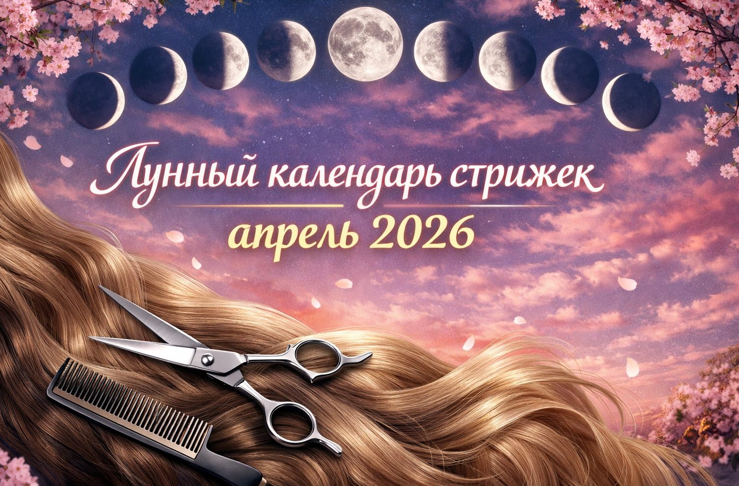 Лунный календарь стрижек на апрель 2026 года: когда лучше идти к парикмахеру