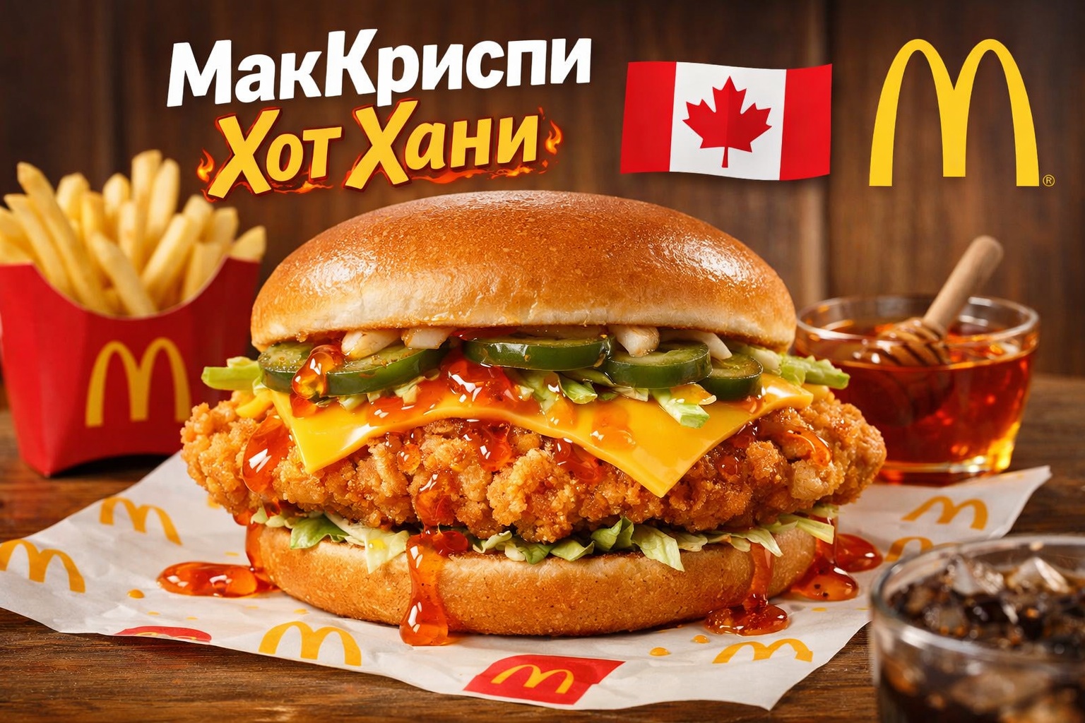 МакКриспи Хот Хани в McDonald’s Украина: цена и состав новинки «Ограбления мирового меню»