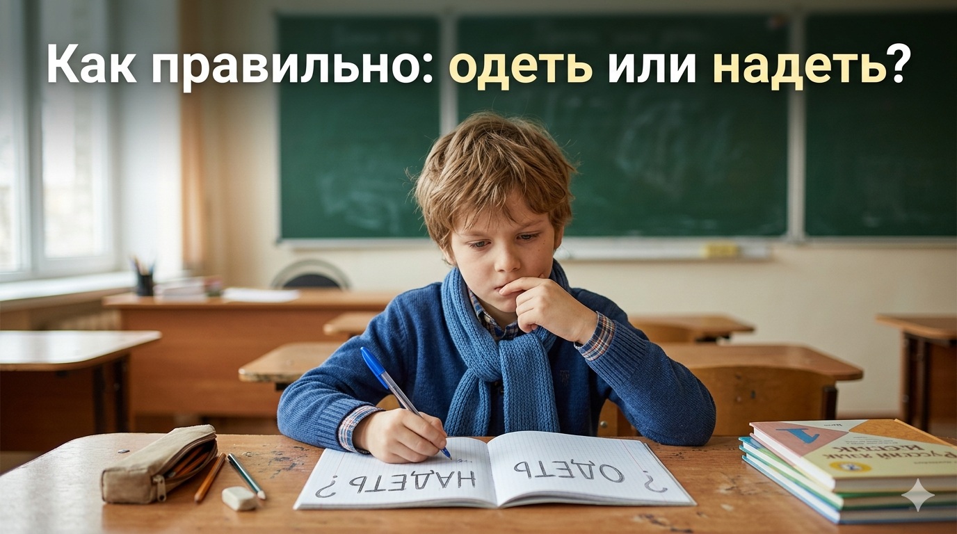 Надеть или одеть: в чем разница и как правильно говорить на русском