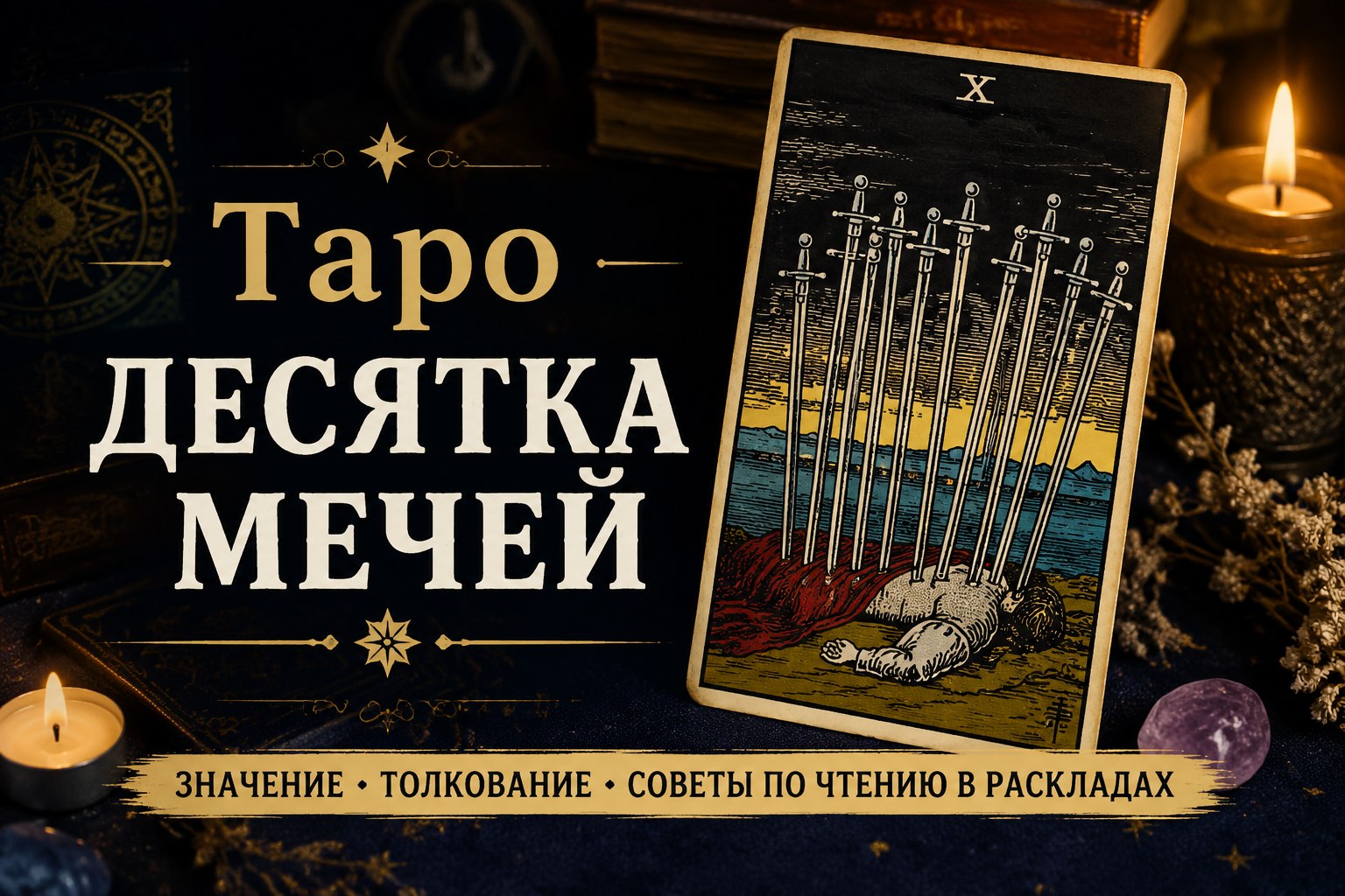 Карта Таро Десятка Мечей: что означает и как читать в раскладах
