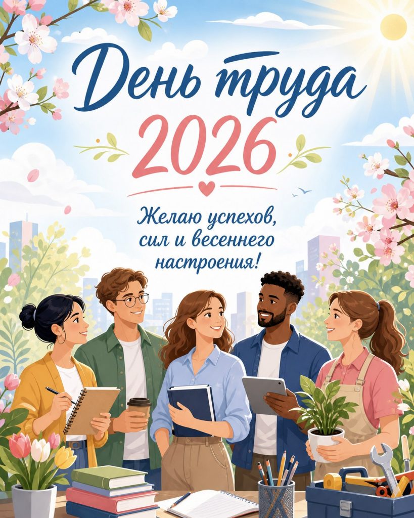 С 1 мая и Днем труда в Украине 2026: пожелания прозой, СМС, открытки и картинки на русском