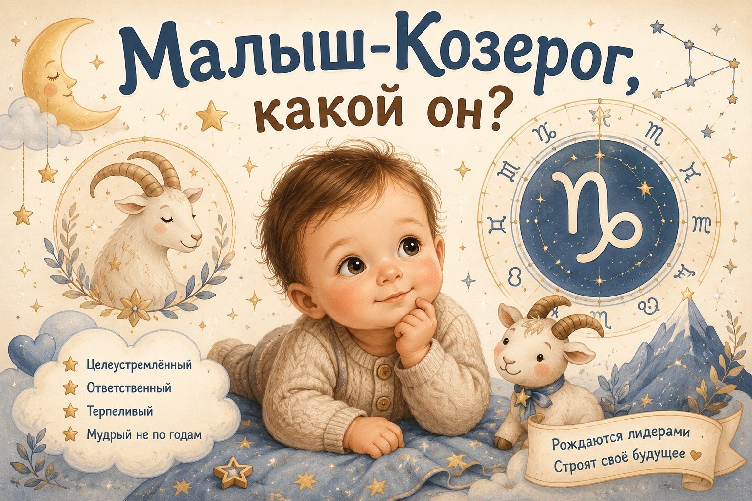 Ребенок Козерог: причины появления в семье, характеристика детей этого знака Зодиака и как воспитывать