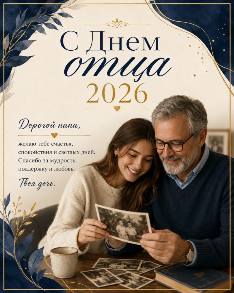 С Днем отца 2026: трогательные картинки и открытки на русском