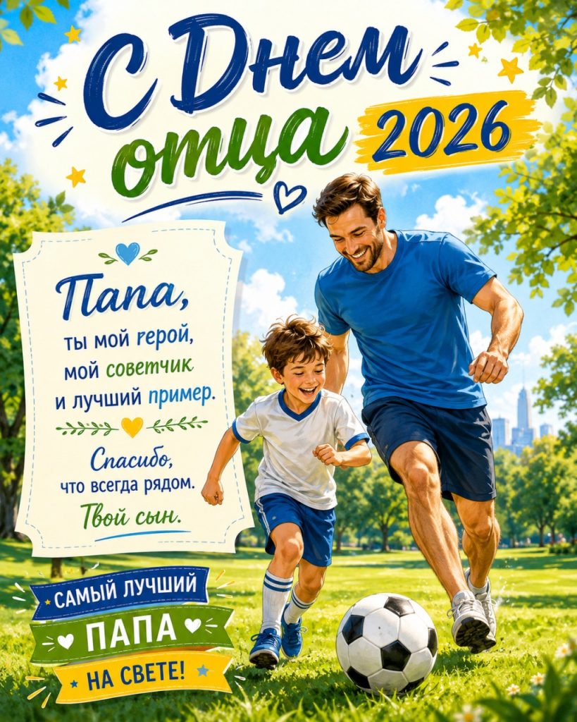 С Днем отца 2026: трогательные картинки и открытки на русском