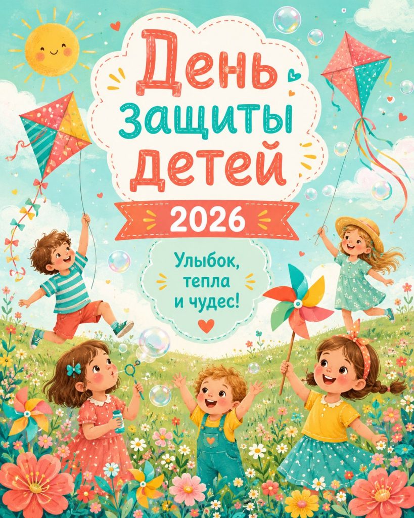 С Днем защиты детей 2026: пожелания прозой, СМС, открытки и картинки на русском