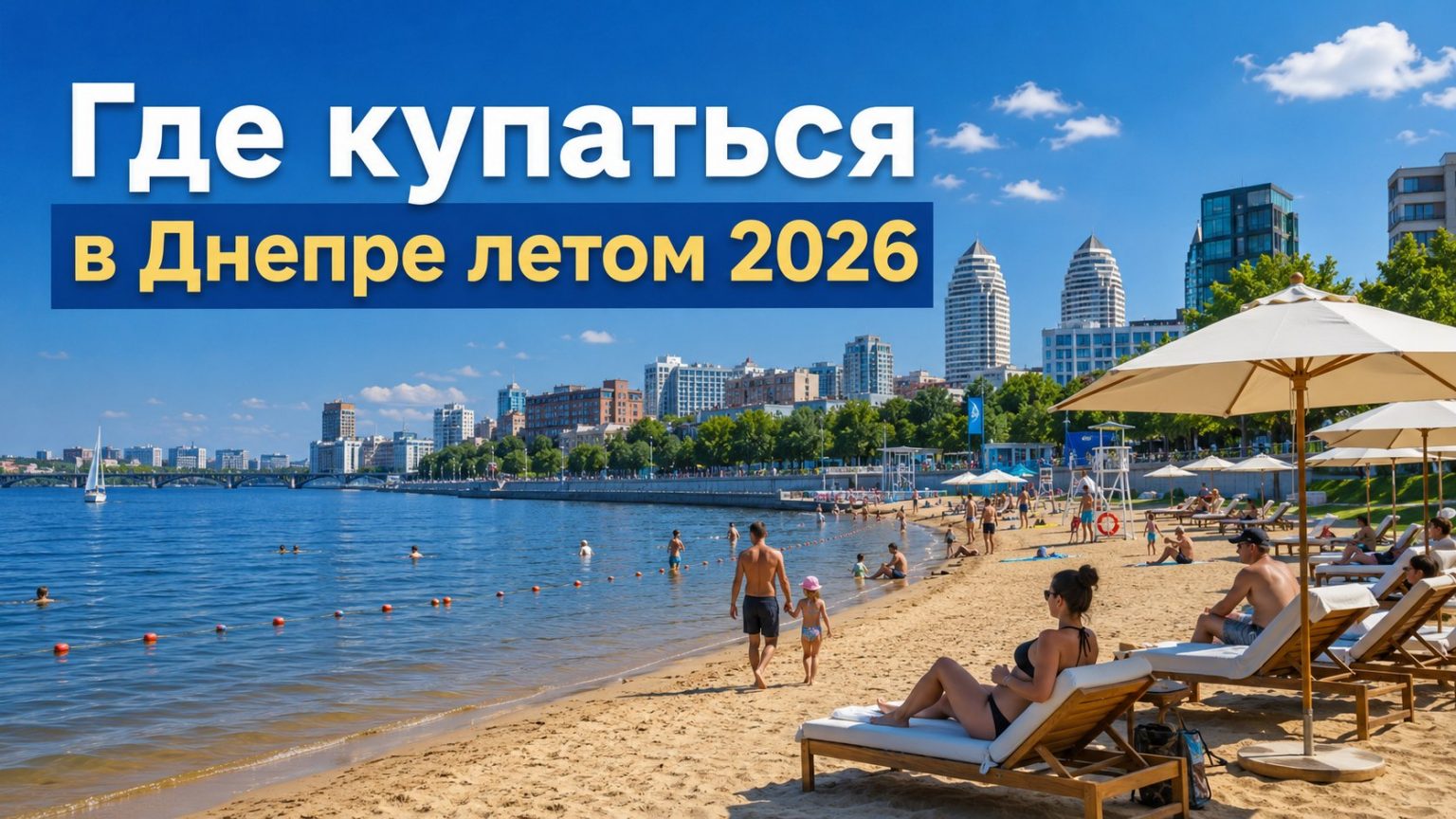 Купальный сезон в Днепре 2026: когда начнется, где можно купаться и бассейны с подогревом