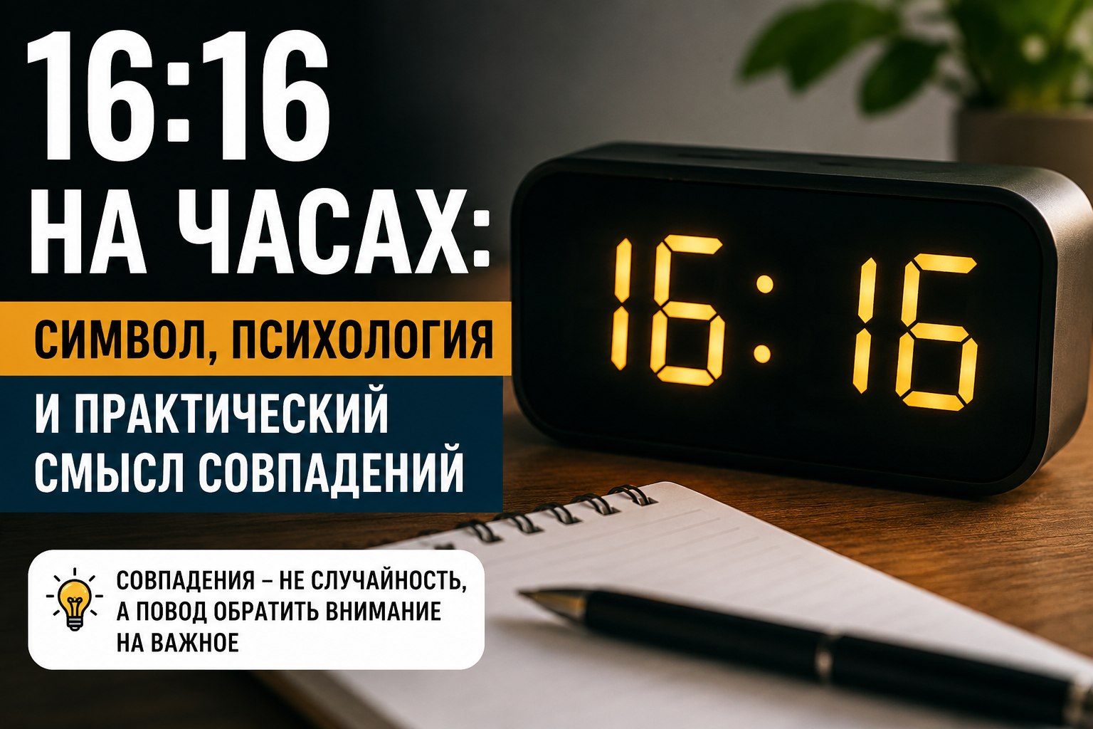 Что значит 16:16 на часах: символика, психология и практический смысл совпадений