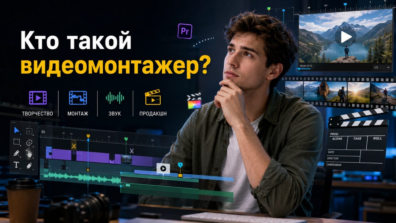 Профессия видеомонтажер: что делает, нужно ли образование, плюсы и минусы, кому подходит