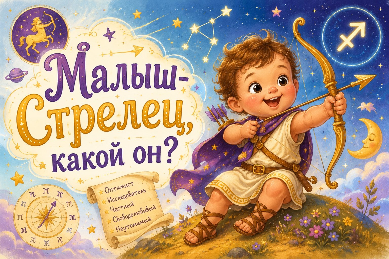 Ребенок Стрелец: причины появления в семье, характеристика детей этого знака Зодиака и как воспитывать