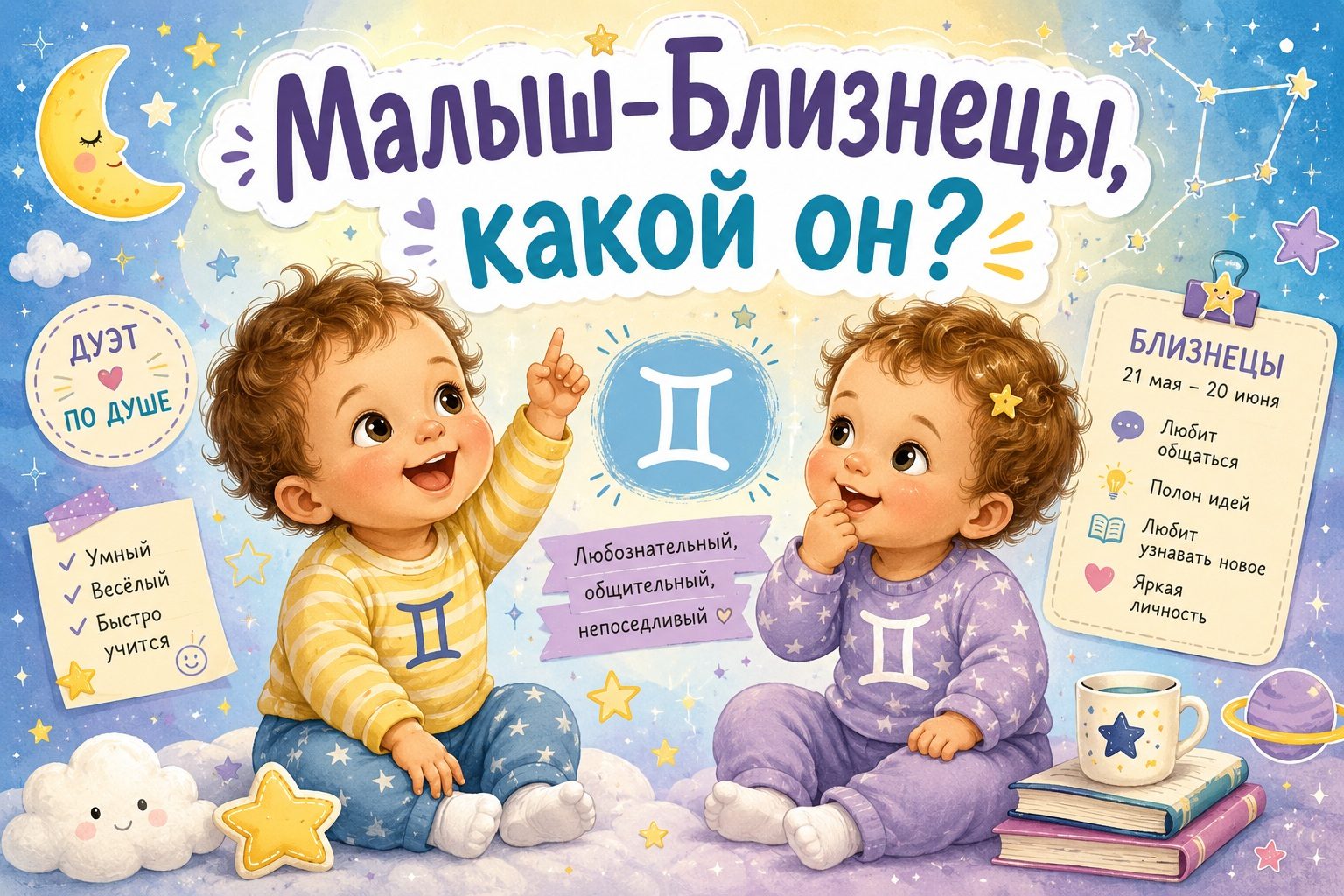 Ребенок Близнецы: причины появления в семье, характеристика детей этого знака Зодиака и как воспитывать