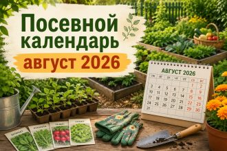 Посевной календарь на август 2026: благоприятные и неблагоприятные дни, что сажать
