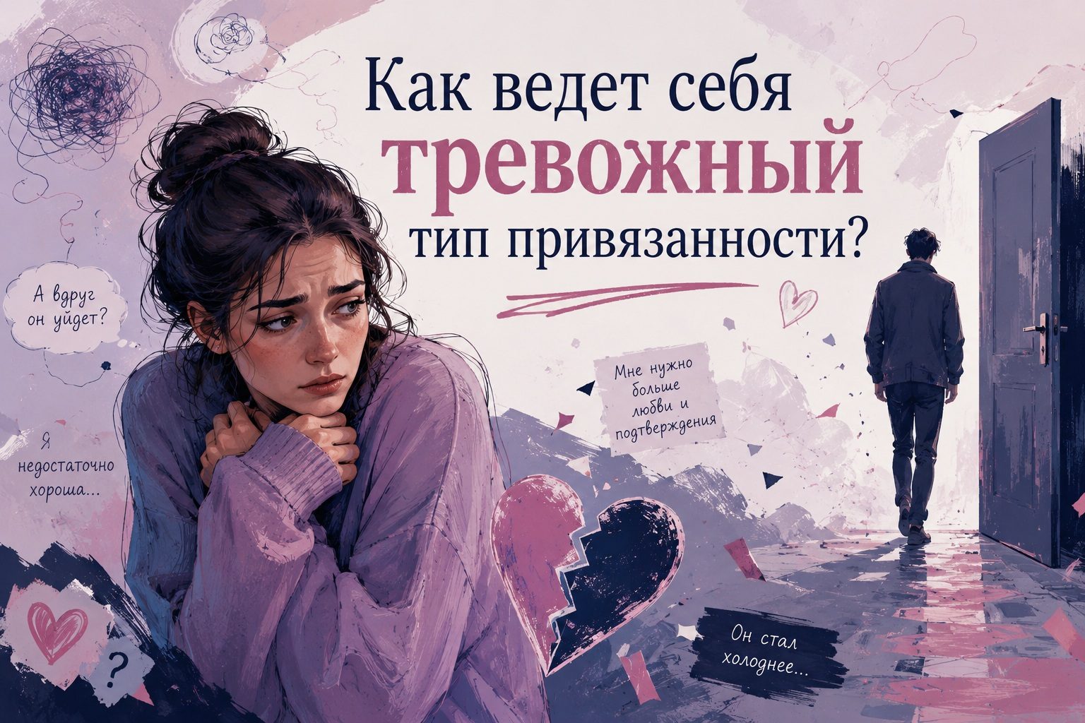 Тревожный тип привязанности у мужчины и женщины: признаки, причины и как строить отношения