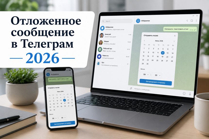 Как сделать отложенное сообщение в Телеграм 2026: пошаговая инструкция для телефона и ноутбука