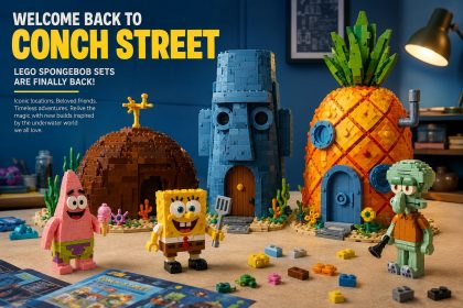 LEGO возвращает «Губку Боба»: что известно о наборе Conch Street с домами героев