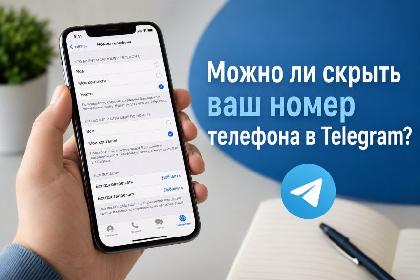 Как скрыть номер телефона в Telegram 2026: инструкция для iPhone и Android