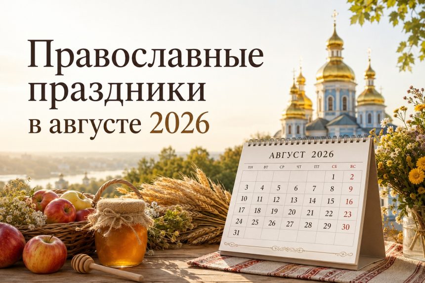 Православный календарь и церковные праздники август 2026 в Украине: новый и старый стиль