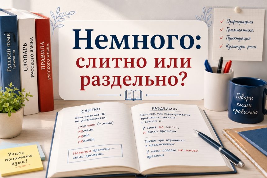 Не много или немного: как правильно пишется на русском