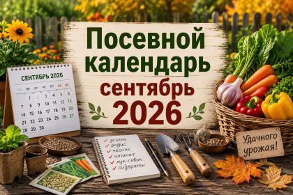 Посевной календарь на сентябрь 2026: благоприятные и неблагоприятные дни, что сажать