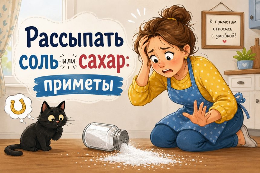 К чему рассыпать соль или сахар: значение приметы и как избежать ссоры