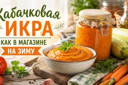 Как приготовить кабачковую икру на зиму: пошаговый рецепт густой и нежной закуски