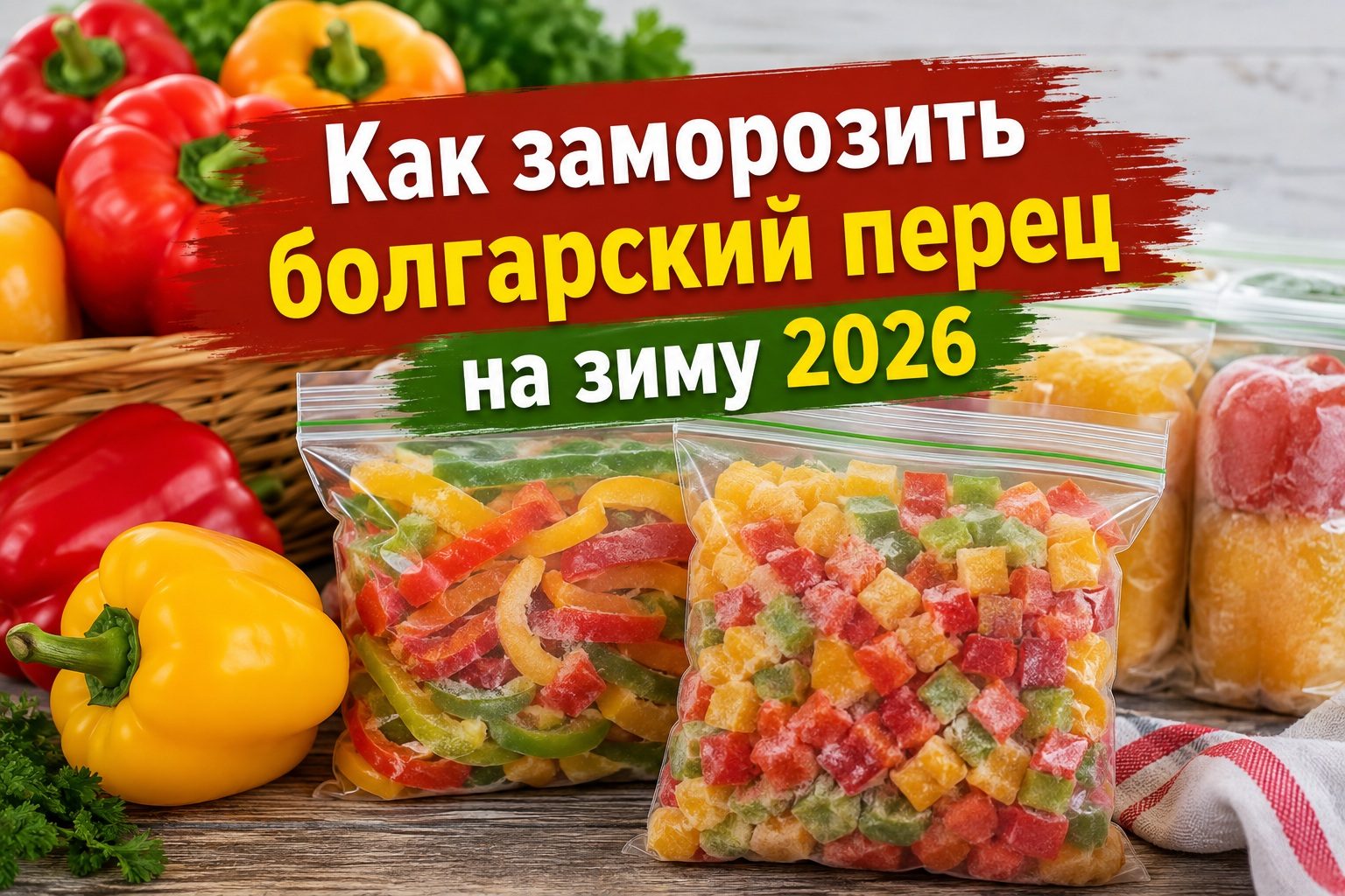Как заморозить болгарский перец на зиму для супов и фарширования