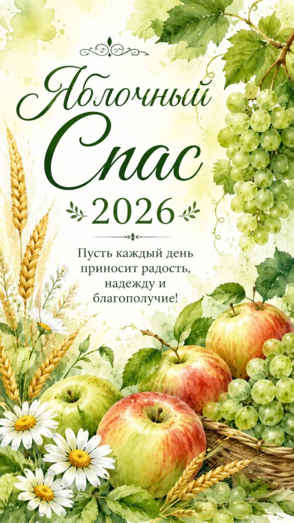 Картинки на Яблочный Спас 2026