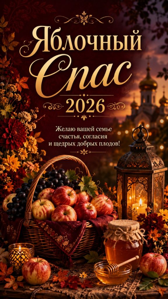 Яблочный Спас и Преображение Господне 2026: картинки, открытки и пожелания на русском