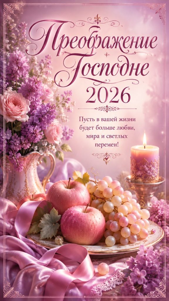 Яблочный Спас и Преображение Господне 2026: картинки, открытки и пожелания на русском
