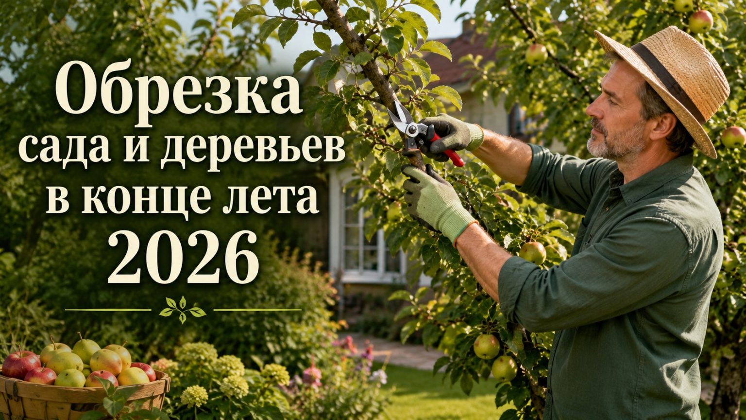 Какие ветки можно обрезать в саду в конце лета 2026: что удалить у яблони, груши, сливы и кустарников
