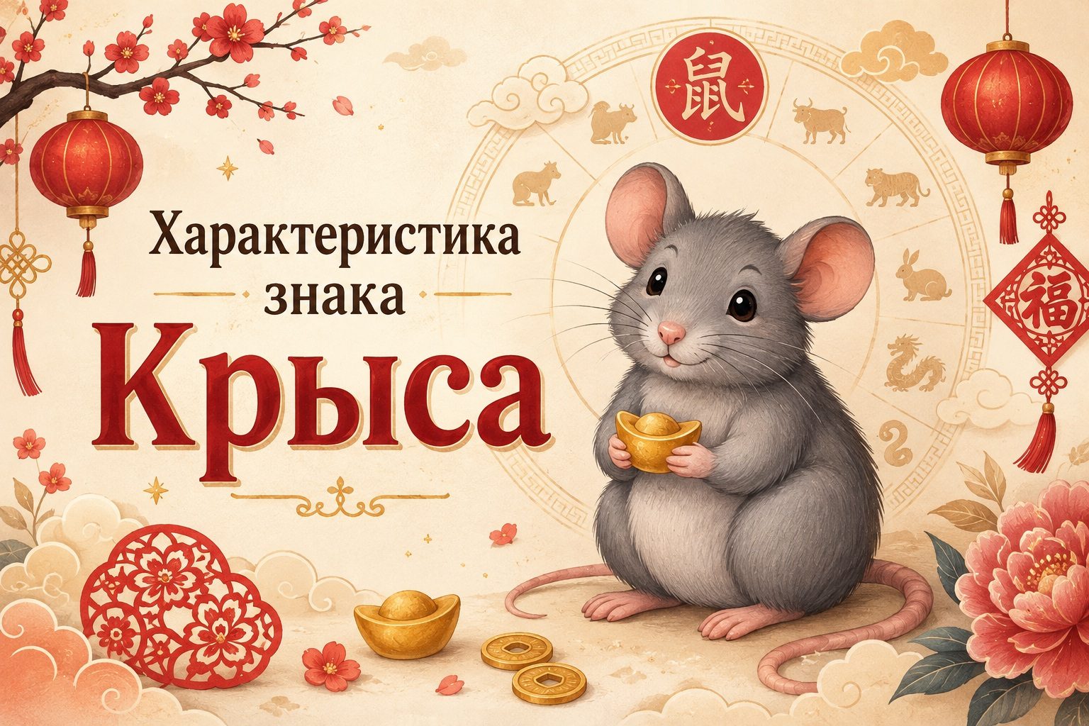 Крыса по восточному гороскопу: характеристика, любовь, работа и совместимость