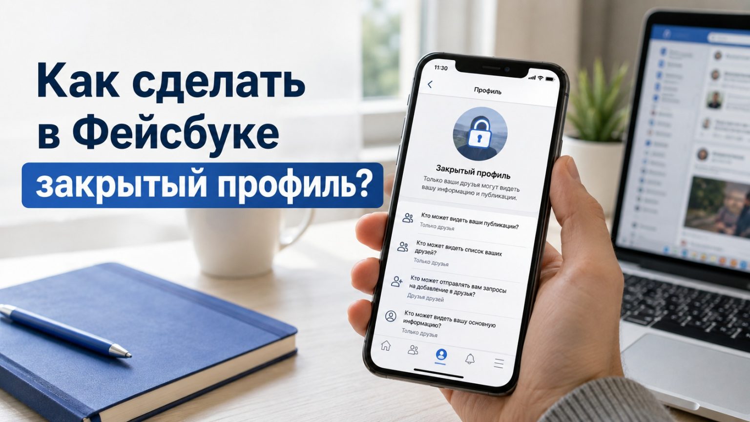 Как закрыть профиль на Facebook 2026: пошаговая инструкция для телефона и ноутбука