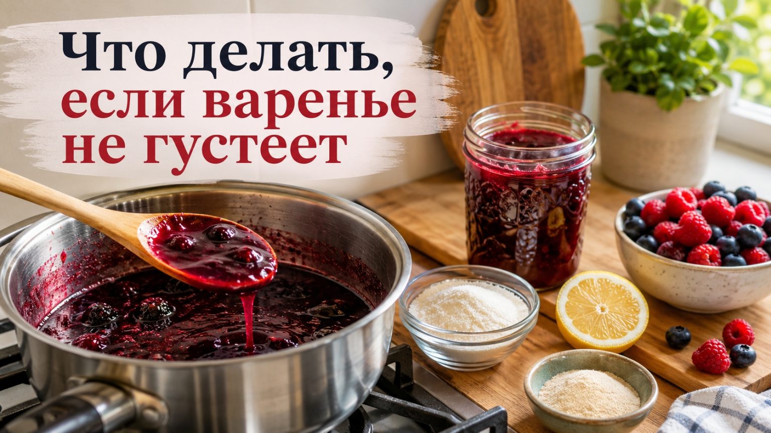 Как загустить варенье и почему оно не густеет: правила, ошибки и что добавить при варке