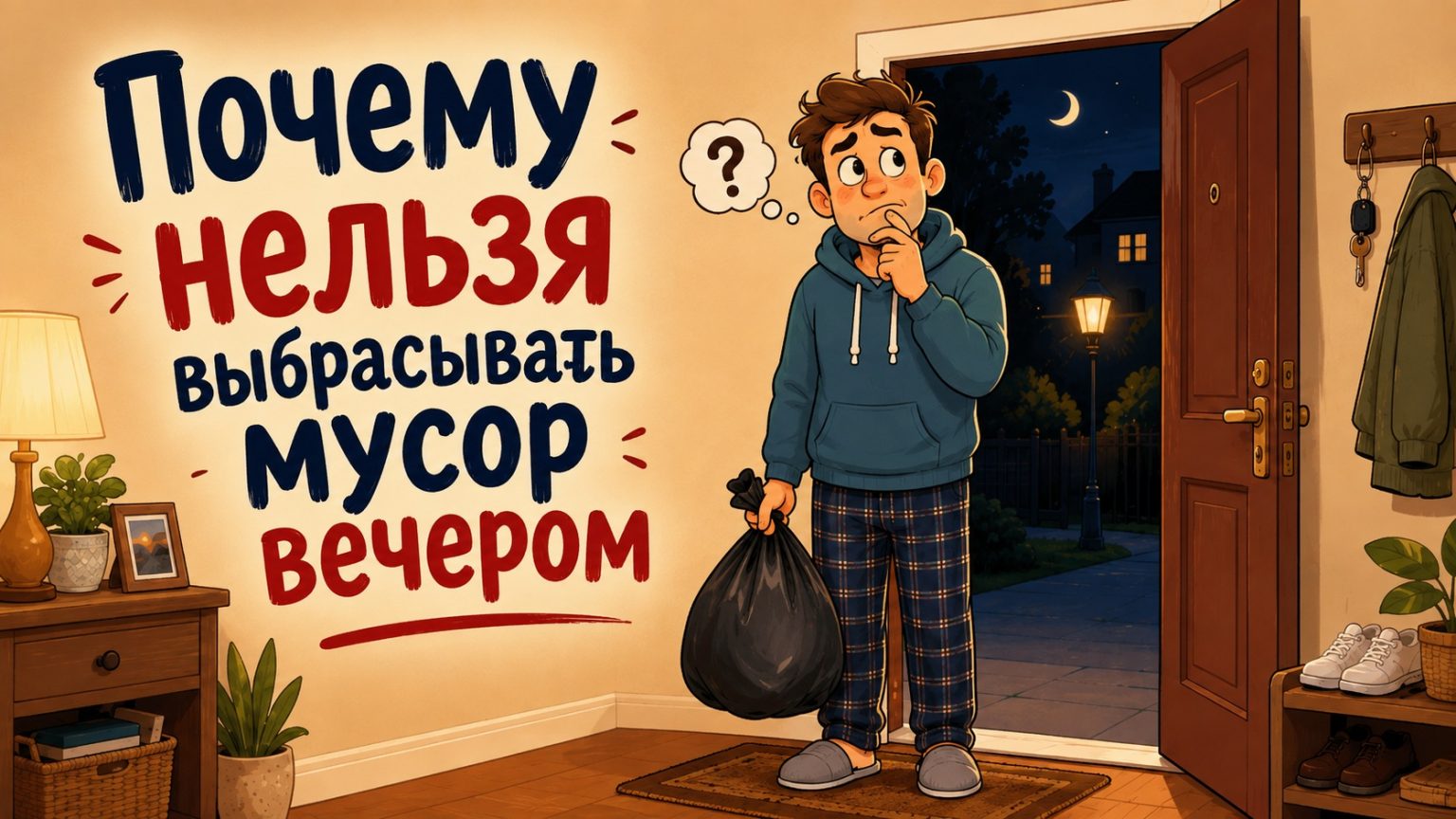 Почему нельзя выносить мусор вечером и ночью: приметы и объяснение запрета