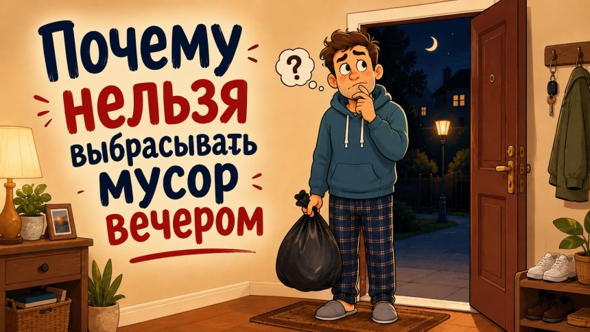 Почему нельзя выносить мусор вечером и ночью: приметы и объяснение запрета