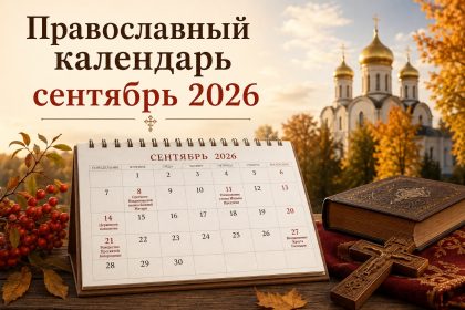 Православный календарь и церковные праздники сентябрь 2026 в Украине: новый и старый стиль