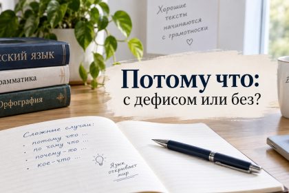 Потому что или потому-что: как правильно пишется на русском — с дефисом или без