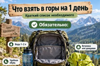 Что взять с собой в горы на один день: список вещей, одежды, еды и полезного снаряжения