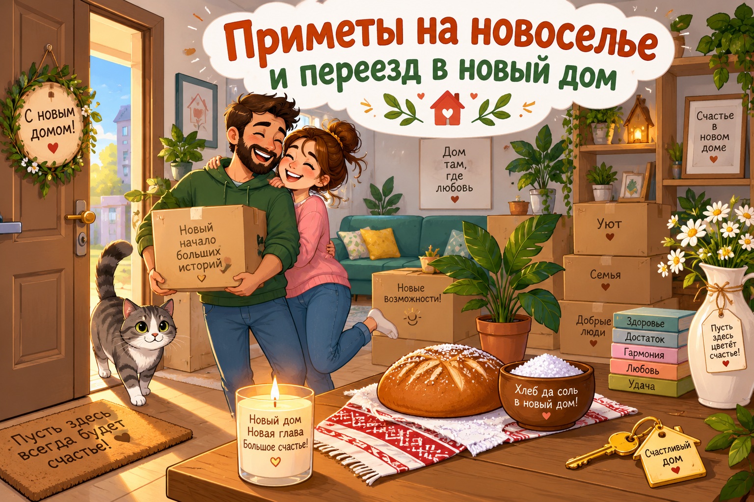 Приметы на новоселье и переезд: народные традиции, что сделать в новый дом для счастья и благополучия