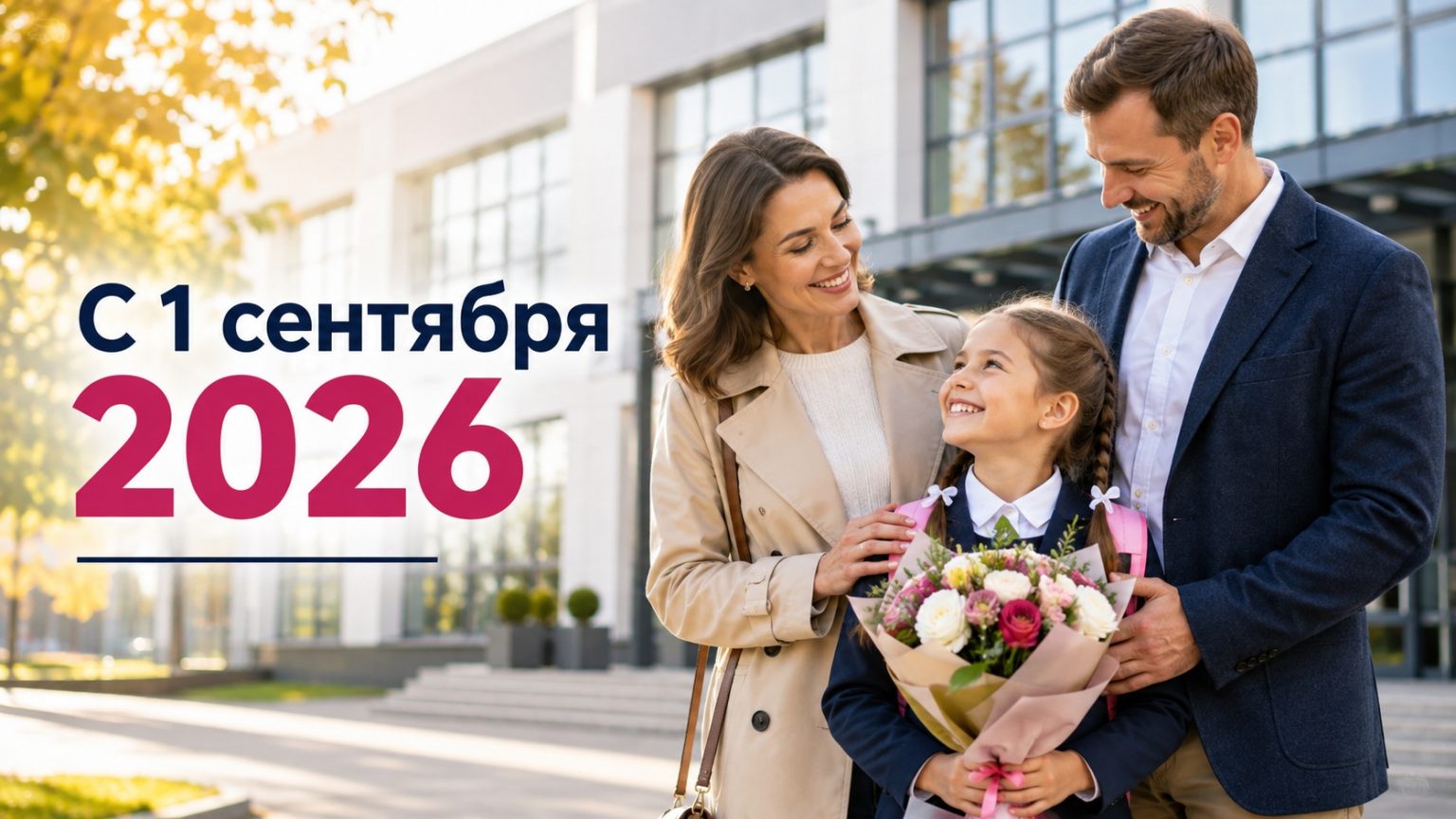 С 1 сентября 2026 и Днем знаний родителей: красивые картинки, открытки и пожелания на русском