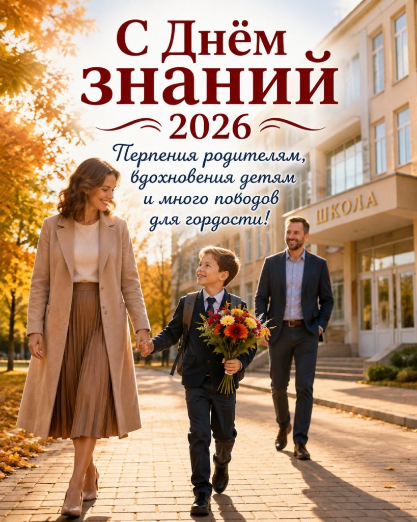 С 1 сентября 2026 и Днем знаний родителей: красивые картинки, открытки и пожелания на русском