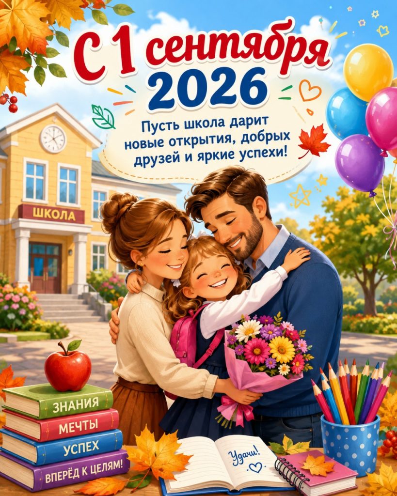 С 1 сентября 2026 и Днем знаний родителей: красивые картинки, открытки и пожелания на русском