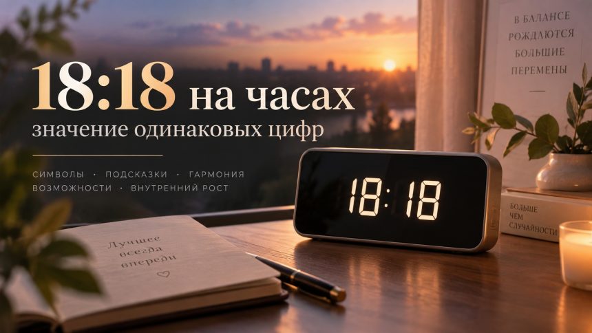 18:18 на часах: значение одинаковых цифр, популярные толкования и почему люди замечают это время