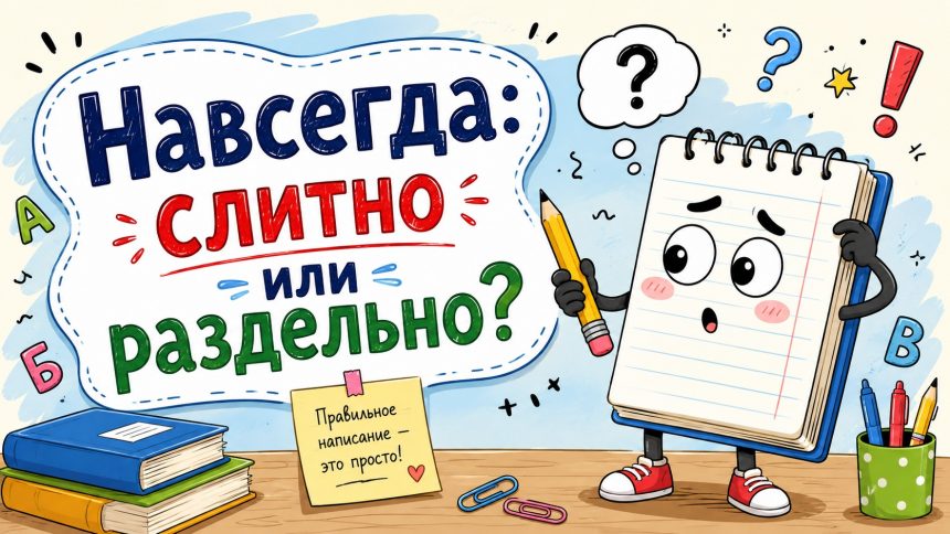 Навсегда или на всегда: как правильно пишется: как правильно пишется на русском