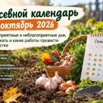 Посевной календарь на октябрь 2026: благоприятные и неблагоприятные дни, что сажать