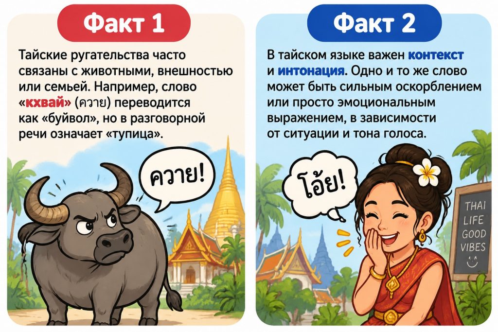 Матюки на тайском языке: популярные ругательства, грубые слова и перевод на русский