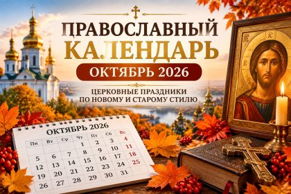 Православный календарь и церковные праздники октябрь 2026 в Украине: новый и старый стиль