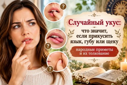 К чему прикусить язык, губу или щеку: народные приметы, значение и что это может означать