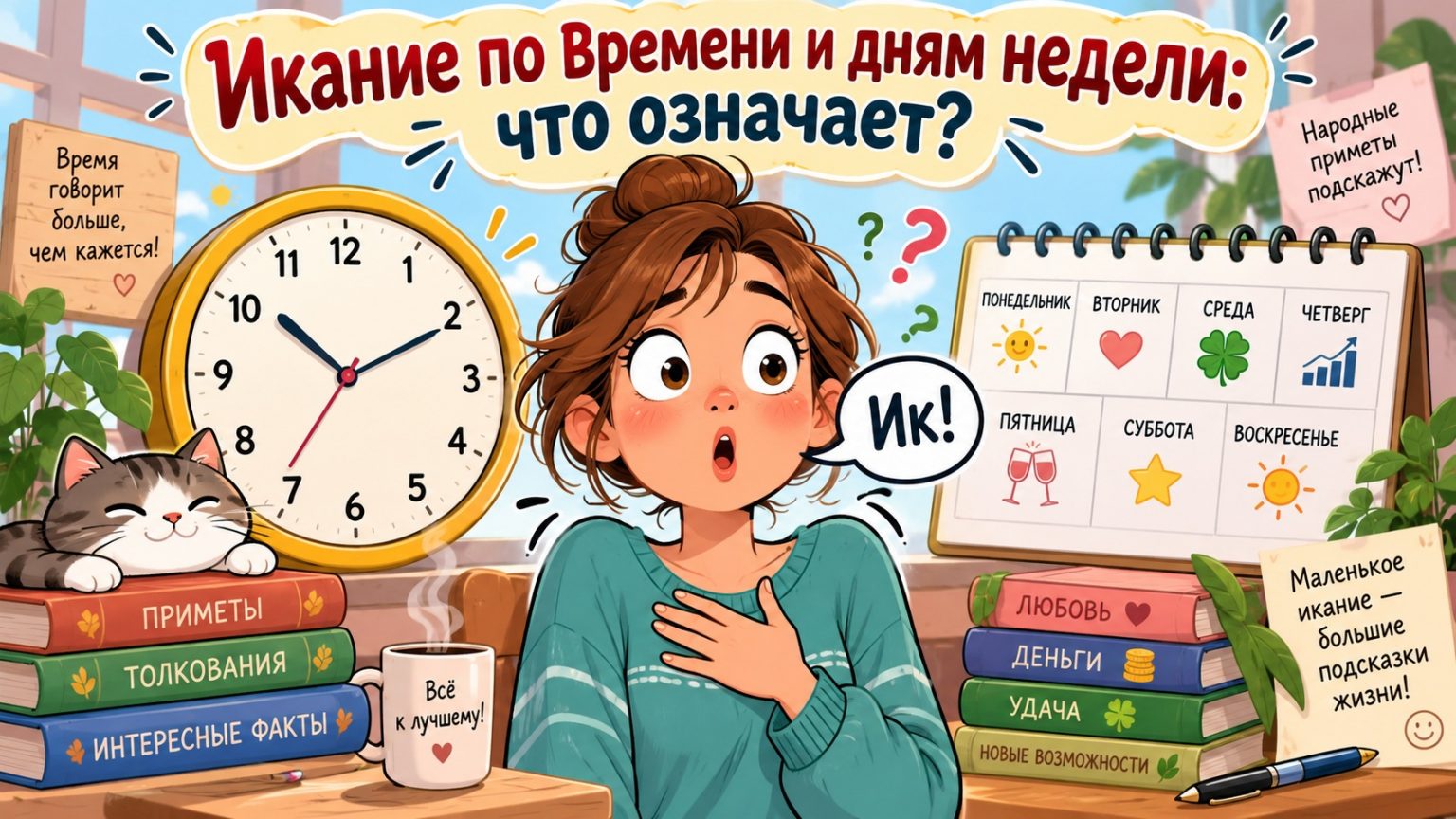 К чему человек икает: икалка по времени и дням недели
